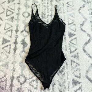 Black H&M lace tank bodysuit